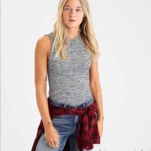 American Eagle Black and white striped body suit